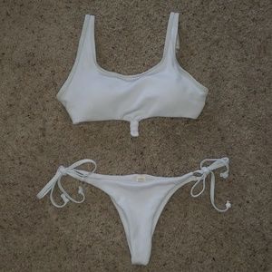 White Top Knot Bikini